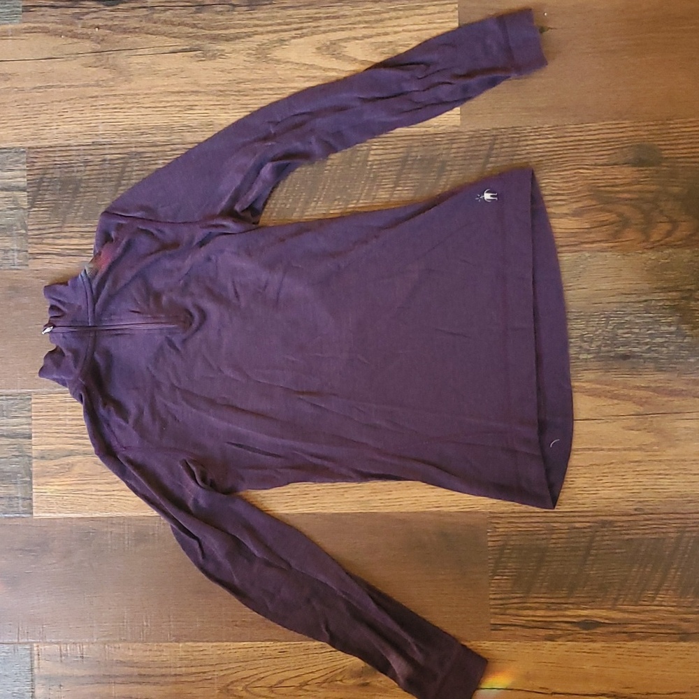 Smartwool Classic Thermal Merino Women's 1/4 zip long sleeve top. Purple
